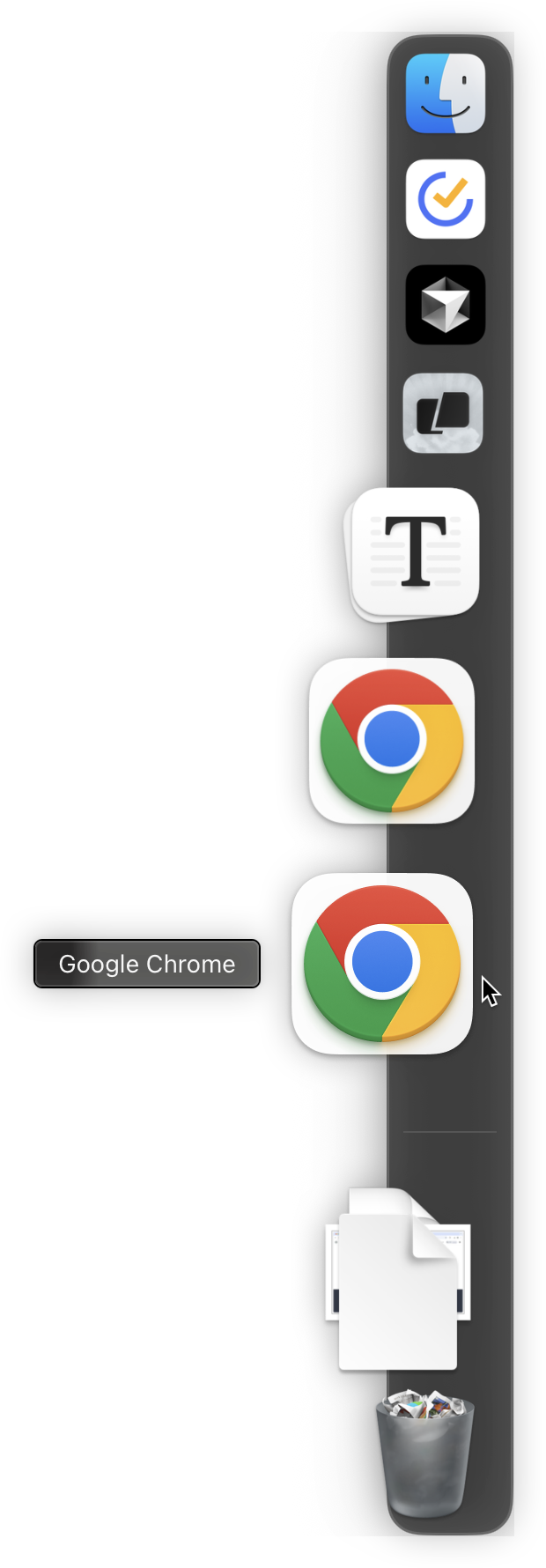 Chrome Instances in Dock